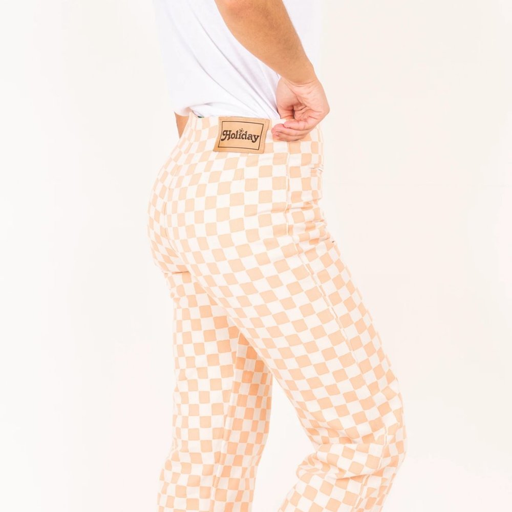 Checkered Straight Leg Pants - image 9